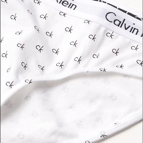 🆕CK 3 Pack Bikini in Designer Name Print, Black and Dark Grey